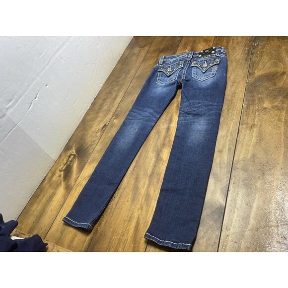 Miss Me Dark Blue Kids Jeans - Picture 2 of 10